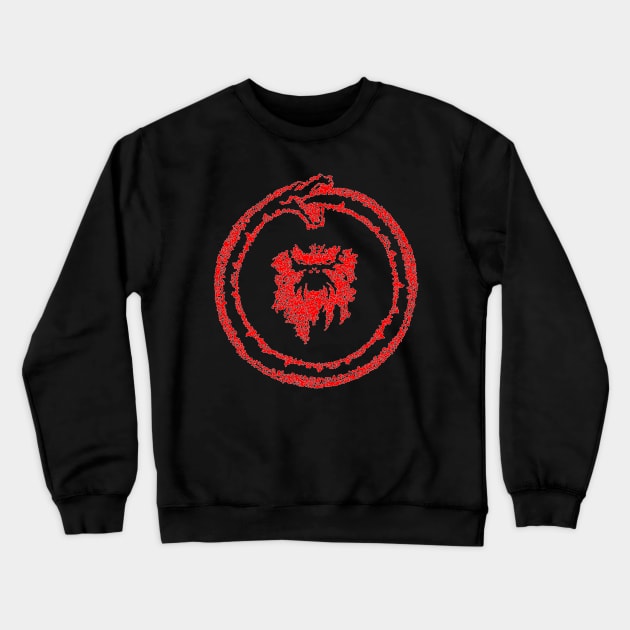 12 Monkeys Ouroboros Red w/white outline Crewneck Sweatshirt by HumbledDesignStudio